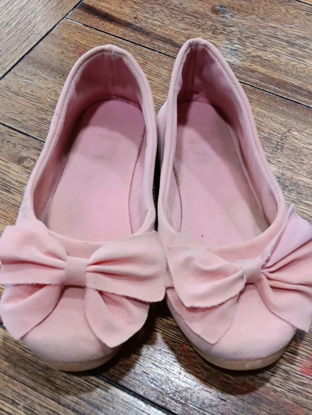 Pink Bow Ballet Flats - Girls's Soft Slip-On Shoes